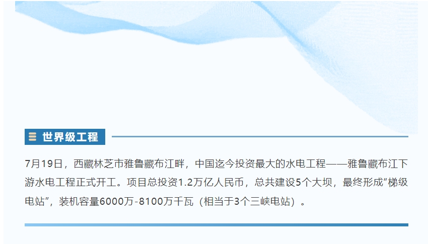 雅江万亿水电工程项目，云顶国际精密全力以赴！